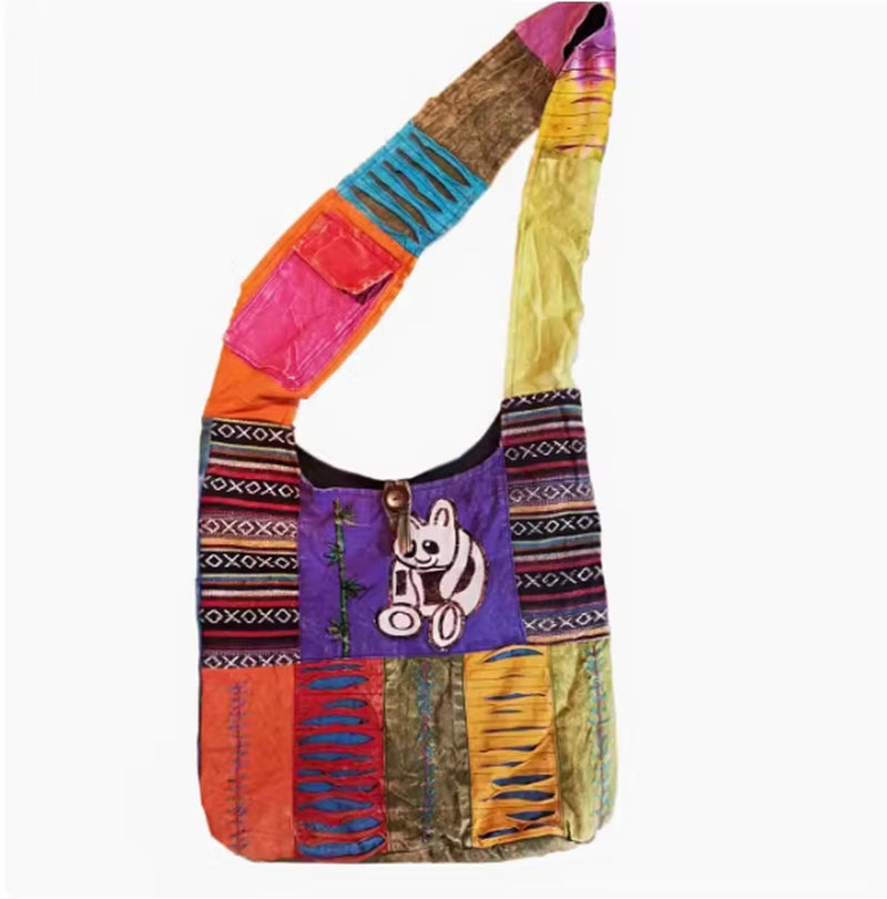 Nepal Women'S Handmade Large Capacity Shoulder Bag for Outdoor Storage and Tourism, Diagonal Cross Bag