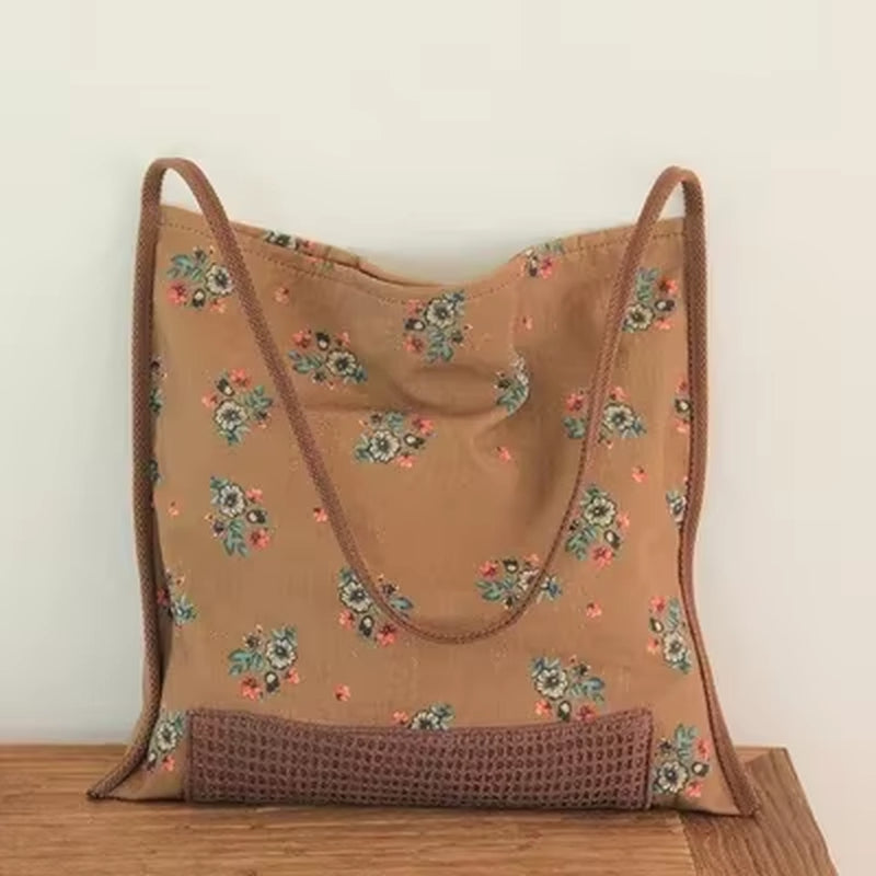 Female Fashion Cotton Soft Cloth Boho Chic Floral Slouchy Hobo Bag Women Casual Bohemian Hippie Gypsy Ibiza Shoulder Bag Handbag