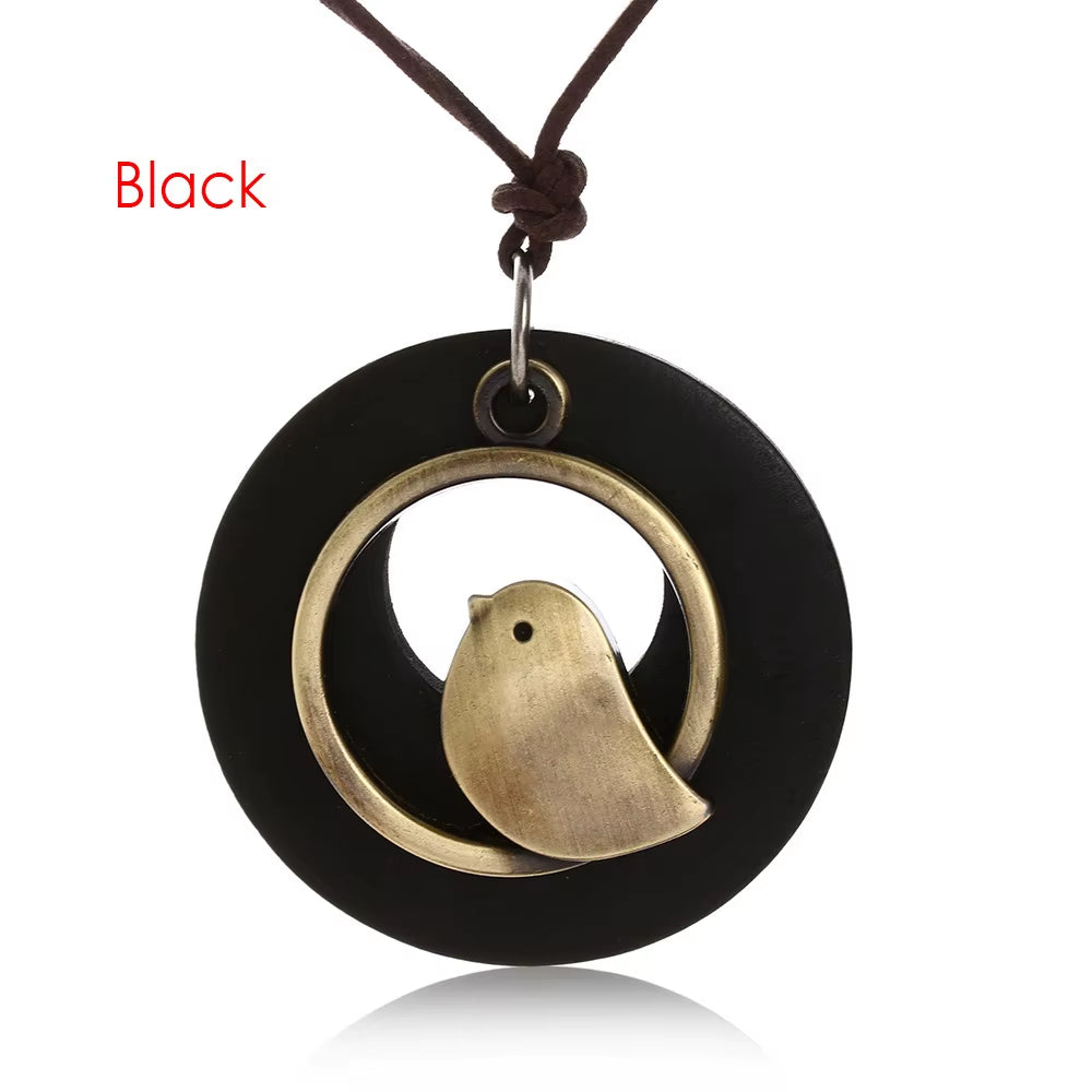 Unisex Handmade Nepal Buddhist Mala Wood Beads Pendant Necklace Boho Hippie Style Ethnic Long Pendant Men Women'S Jewelry Gifts