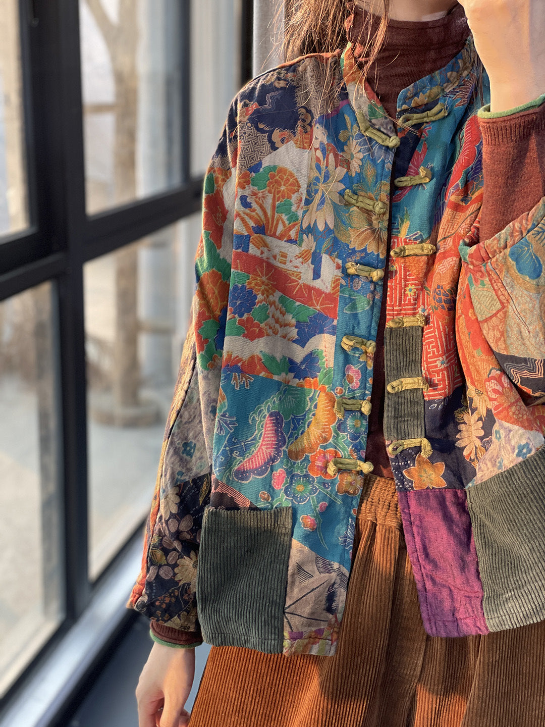 Artistic Retro Printing Coat