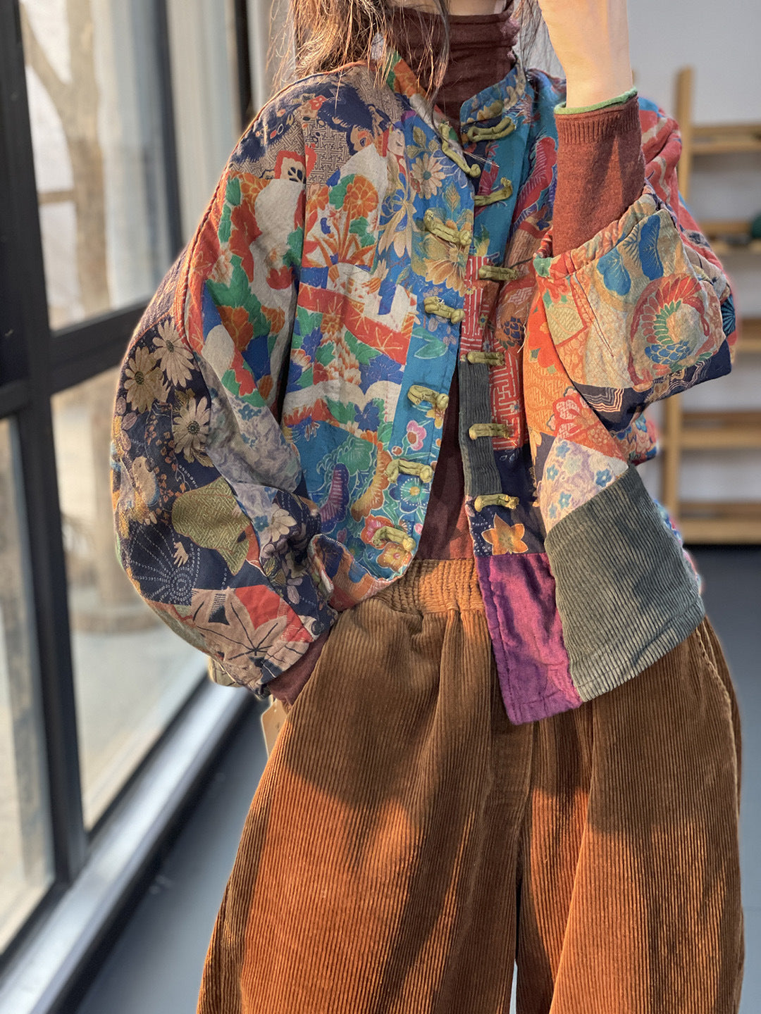 Artistic Retro Printing Coat