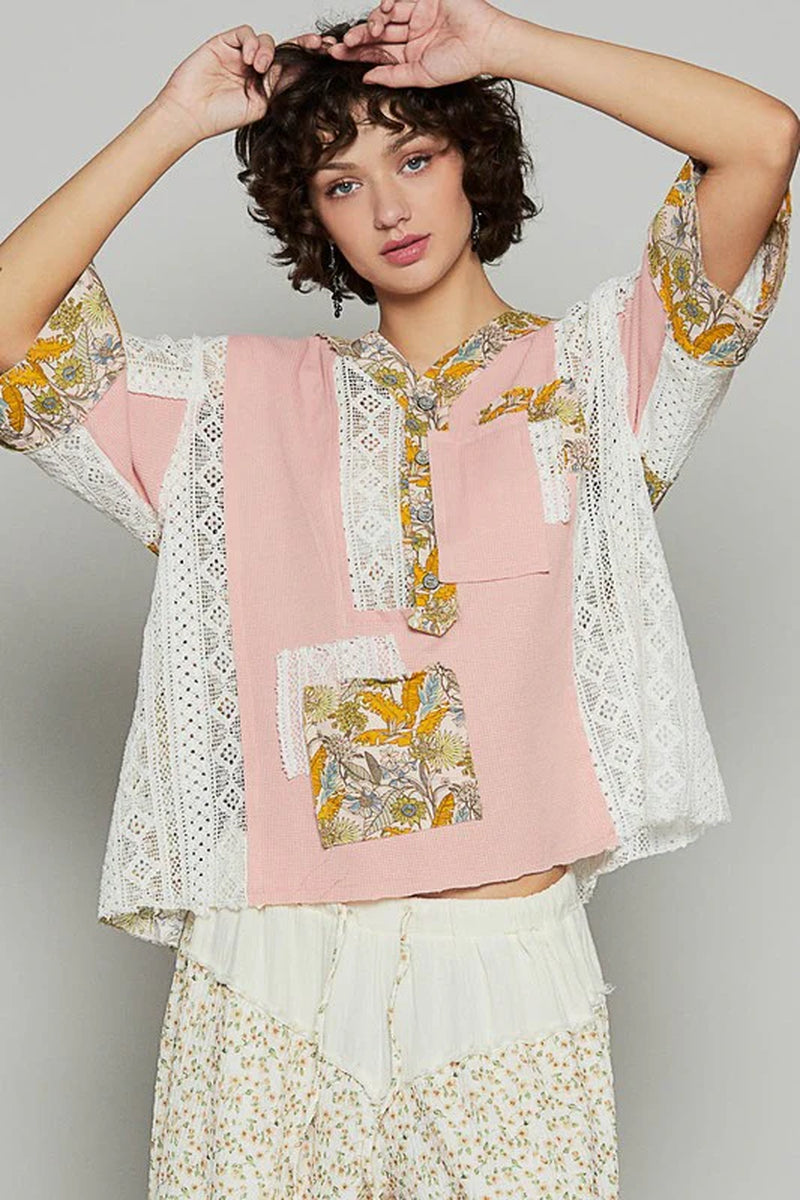 Lace Patchwork Top