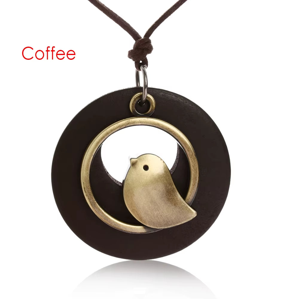 Unisex Handmade Nepal Buddhist Mala Wood Beads Pendant Necklace Boho Hippie Style Ethnic Long Pendant Men Women'S Jewelry Gifts