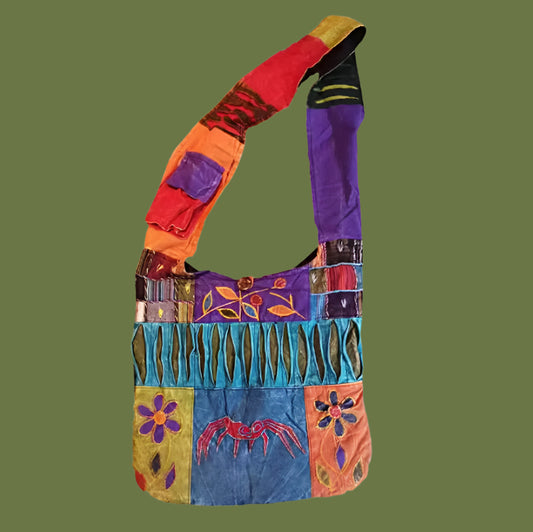 Nepal Women'S Handmade Large Capacity Shoulder Bag for Outdoor Storage and Tourism, Diagonal Cross Bag