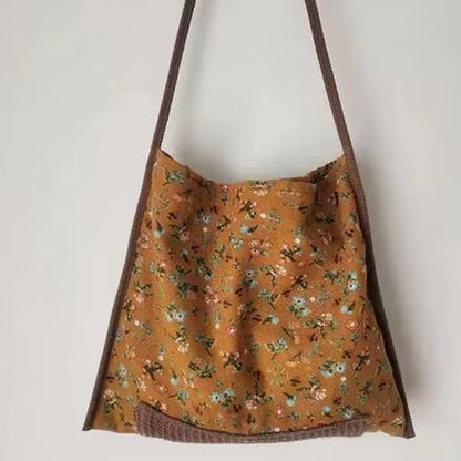 Female Fashion Cotton Soft Cloth Boho Chic Floral Slouchy Hobo Bag Women Casual Bohemian Hippie Gypsy Ibiza Shoulder Bag Handbag