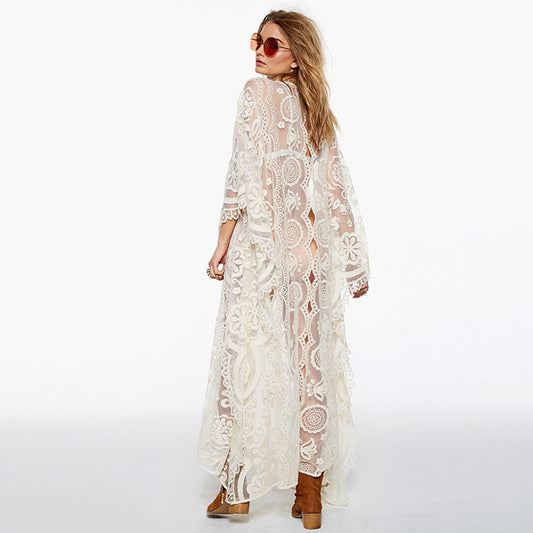 Hippie Boho Lace Beach Party Dress