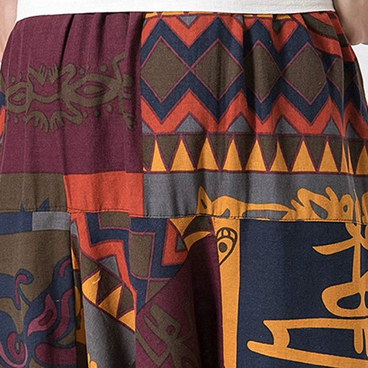 Men'S Cotton Harem Yoga Baggy Genie Boho Pants，Aladdin Pants and Harem Pants