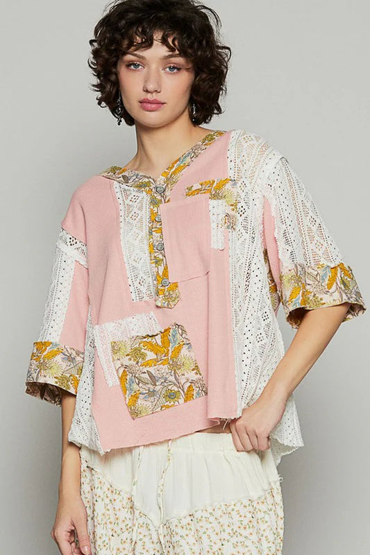 Lace Patchwork Top